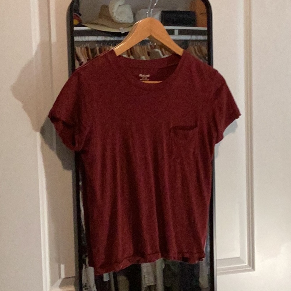 Burgundy Madewell Tee